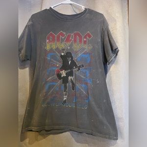 AC/DC, gray graphic tee